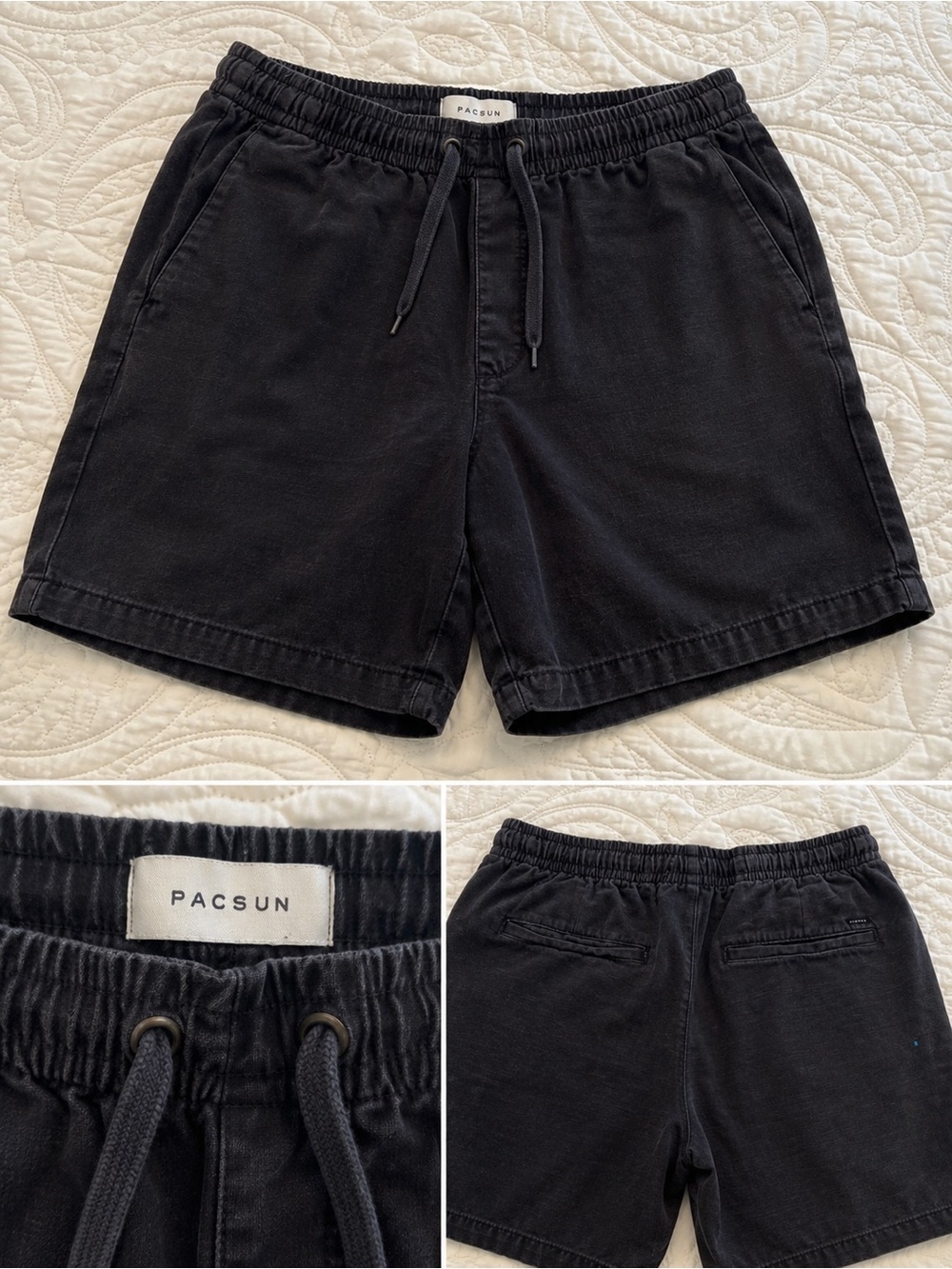 PacSun Black Elastic Drawstring Casual Shorts small